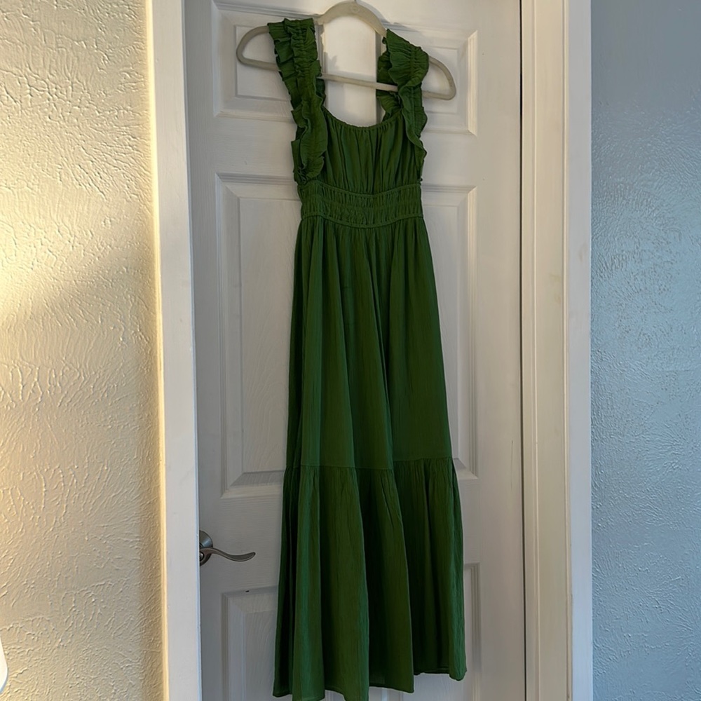 Green Abercrombie & Fitch Midi Sundress